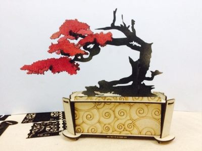 图纸封面-盆景装饰 3D 拼图 激光切割 CNC 激光切割