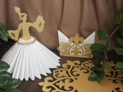 图纸封面-Charming Napkin Holder Christmas Doll Napkin Organizer 用于激光切割的 CDR 文件