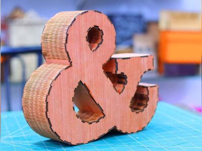图纸封面-装饰用 3D 木制拼图安培数符号模型 3mm