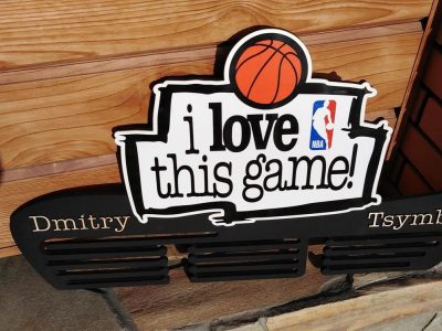 图纸封面-NBA 我爱这场比赛篮球奖牌挂架