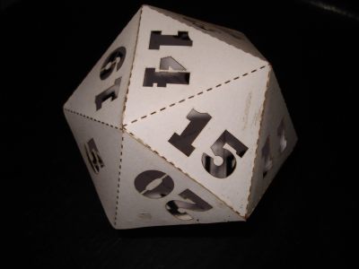 图纸封面-d20 骰子 龙与地下城