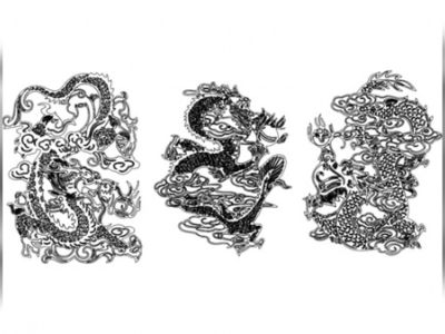 图纸封面-龙包剪影 DXF 文件