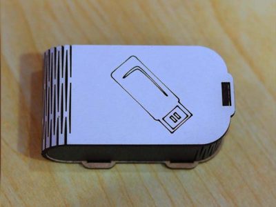 图纸封面-木制 USB 盒 激光切割闪存盘盒 3mm