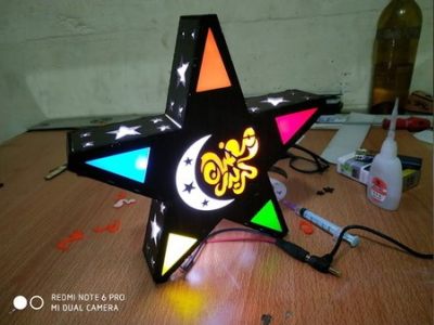 图纸封面-三维抽象星光灯 DXF 文件