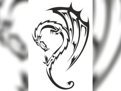 图纸封面-龙部落纹身矢量