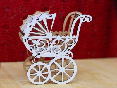 图纸封面-Baby Stroller Flower Basket Wooden Baby Shower Carriage Stroller 3mm
