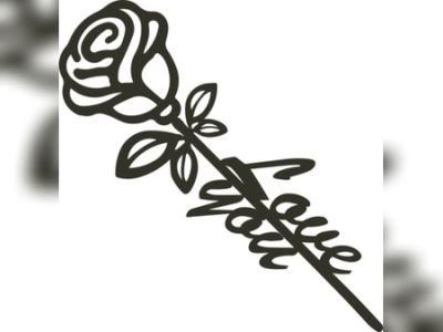 图纸封面-爱你的花朵蛋糕装饰 CDR 文件