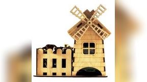 图纸封面-数控激光切割茶楼和风车 CDR 文件