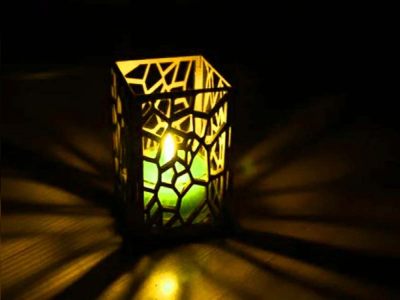 图纸封面-Lase Cut Tealight Candle Holder Night Light Candle Lamp Design 矢量文件