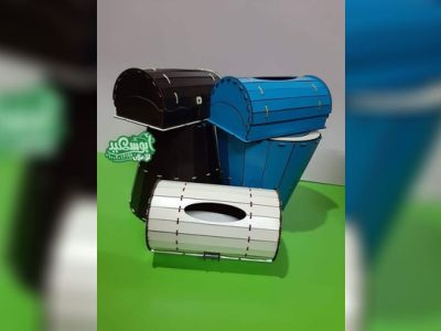 图纸封面-纸巾盒和废纸篓垃圾桶套装 DXF 文件