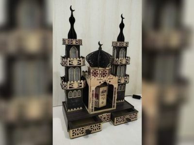 图纸封面-木制清真寺 3D