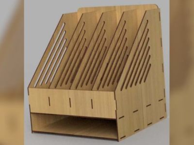 图纸封面-Desk Document Rack Office File Holder Desk File Organizer 激光切割 DXF 和 CDR 文件