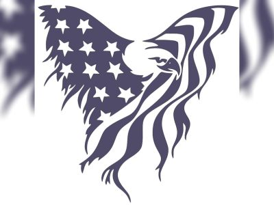 图纸封面-金属艺术飞鹰美国国旗