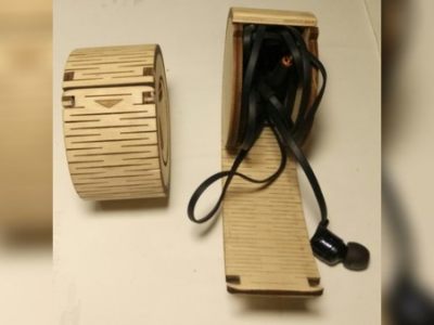 图纸封面-4 毫米木制耳机盒