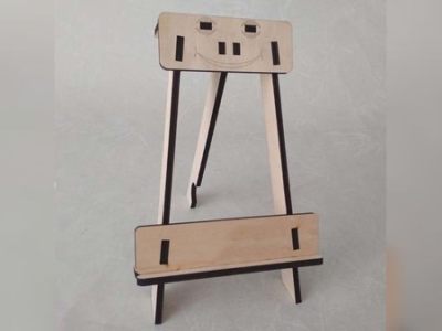 图纸封面-用于数控激光切割的木制画架 CDR 和 DXF 文件