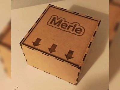 图纸封面-带滑动盖的木盒 15x15x10 3mm Mdf 模板 DXF 文件