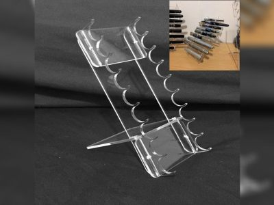 图纸封面-九槽笔展示架激光切割模板 DXF 文件