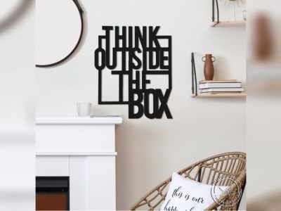 图纸封面-金属壁画 Think Outside The Box Signs 壁挂装饰 DXF 文件