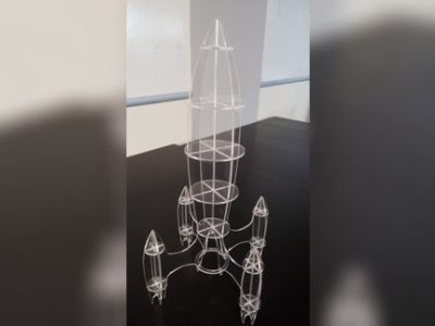 图纸封面-火箭 3 毫米有机玻璃 DXF 文件