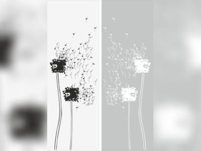 图纸封面-蒲公英剪贴画抽象花喷砂图案