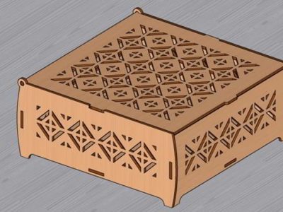 图纸封面-带盖装饰木盒珠宝盒