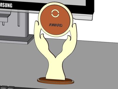 图纸封面-比赛获奖木制奖杯