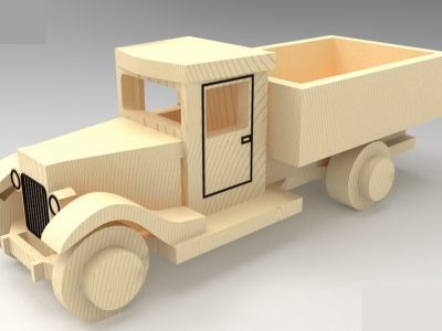图纸封面-商用车 ZIS 数控激光切割 3D 拼图 DXF 文件