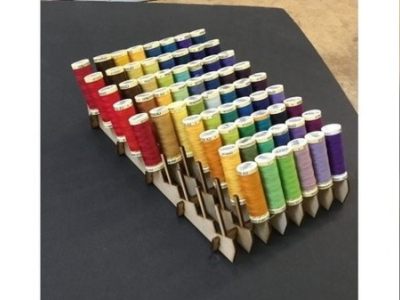 图纸封面-木制线轴架 缝纫线组织器 矢量文件