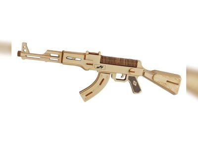 图纸封面-AK-47 冲锋枪模型 3D 木制拼图
