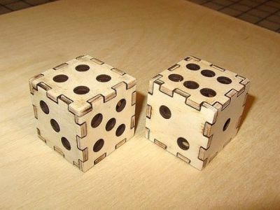 图纸封面-骰子 3D 拼图激光切割模板 CDR 文件