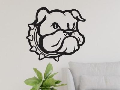 图纸封面-斗牛犬剪影墙艺术