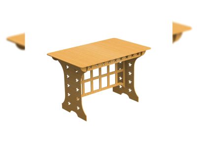 图纸封面-激光切割木制缝纫台 DXF 文件