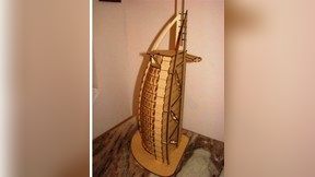 图纸封面-用于激光切割等离子贴花的 3d 迪拜塔下载