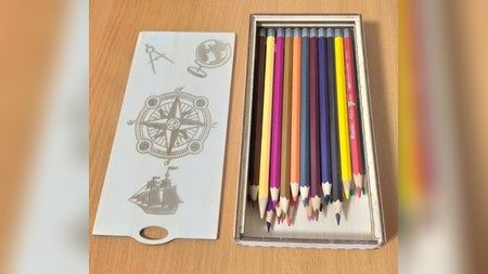 图纸封面-激光切割木制铅笔盒滑盖盒
