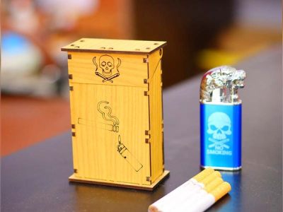 图纸封面-木制烟盒模板 激光切割 3 毫米 矢量文件
