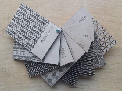 图纸封面-用于激光切割的六角形活铰链模板 DXF 文件