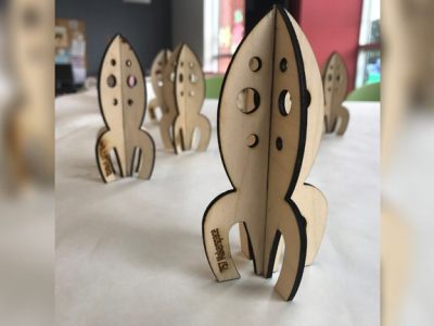 图纸封面-木制火箭船 DXF 文件