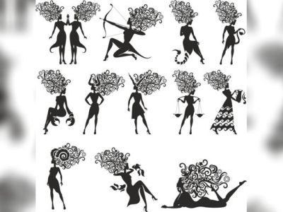 图纸封面-以女性剪影形式出现的十二生肖