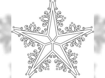图纸封面-用于激光切割的装饰星 EPS 矢量