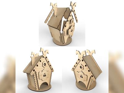 图纸封面-茶屋小屋 3 号激光切割矢量布局