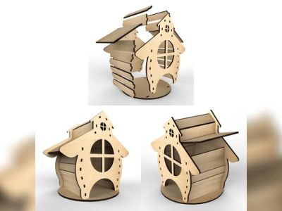 图纸封面-茶馆小屋激光切割矢量布局