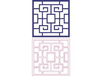 图纸封面-用于激光切割的装饰性格子图案