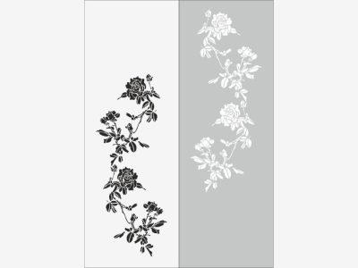 图纸封面-花卉玻璃蚀刻模板（喷砂与雕刻）