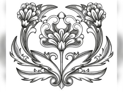 图纸封面-巴洛克复古花卉装饰艺术